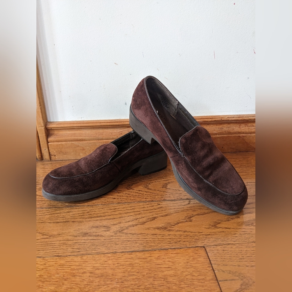 Hush Puppies Brown Suede Leather Loafers